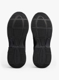 Black Leather Patent Chunky Trainers  Women