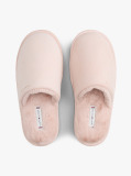Pink Microsuede Logo Slippers  Women