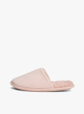 Pink Microsuede Logo Slippers  Women