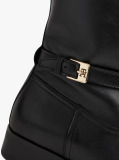 Μαύρο Δερμάτινα TH Monogram Riding Μπότες  Γυναίκες