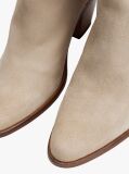 Beige Western Mid Heel Suede Chelsea  Women