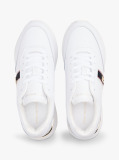 White Leather TH Monogram Plaque Trainers  Women
