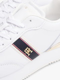 White Leather TH Monogram Plaque Trainers  Women