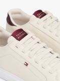 Beige Lightweight Leather Cupsole Court Trainers  Women