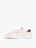 Beige Lightweight Leather Cupsole Court Trainers  Women