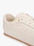 Beige TH Monogram Low Profile Leather Trainers  Women