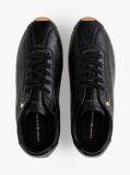 Black TH Monogram Low Profile Leather Trainers  Women