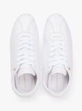 White TH Monogram Low Profile Leather Trainers  Women