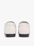 Beige Leather TH Monogram Horsebit Chain Loafers  Women
