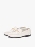 Beige Leather TH Monogram Horsebit Chain Loafers  Women