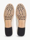 Beige Leather TH Monogram Horsebit Chain Loafers  Women
