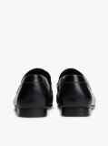 Black Leather TH Monogram Horsebit Chain Loafers  Women