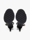 Black Patent Leather Ankle Strap High Heel Sandals  Women