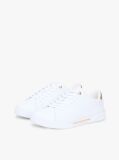 White Leather Court Sneakers  Women