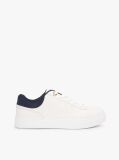 Multi Leather Embossed Logo Cupsole Trainers  Women