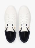 Multi Leather Embossed Logo Cupsole Trainers  Women