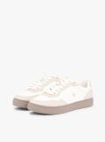 Multi Leather Mixed Texture Cupsole Trainers  Women