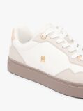 Multi Leather Mixed Texture Cupsole Trainers  Women