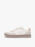 Multi Leather Mixed Texture Cupsole Trainers  Women
