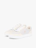 Multi Leather Mixed Texture Cupsole Trainers  Women