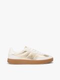 Multi TH Monogram Metallic Leather Trainers  Women
