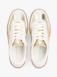 Multi TH Monogram Metallic Leather Trainers  Women