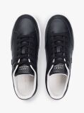 Black TH Monogram Leather Court Trainers  Women