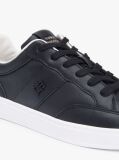 Black TH Monogram Leather Court Trainers  Women