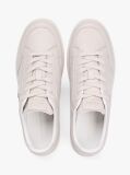 Beige TH Monogram Leather Court Trainers  Women