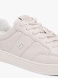 Beige TH Monogram Leather Court Trainers  Women