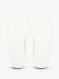 White Debossed TH Monogram Leather Court Trainers  Women