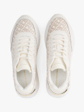 Μπεζ TH Monogram Δερμάτινα Sneakers  Γυναίκες