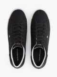 Black Low Profile Canvas Lace-Up Trainers  Women