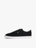 Black Low Profile Canvas Lace-Up Trainers  Women