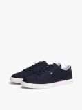 Blue Low Profile Canvas Lace-Up Trainers  Women