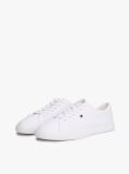 Άσπρο Δετά Sneakers Από Καμβά  Γυναίκες