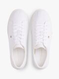Άσπρο Δετά Sneakers Από Καμβά  Γυναίκες