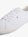Άσπρο Δετά Sneakers Από Καμβά  Γυναίκες