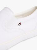 White Low Profile Canvas Slip-On Trainers  Women