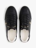 Black Leather TH Monogram Lace-Up Trainers  Women