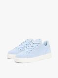 Blue Suede Metallic Logo Cupsole Trainers  Women