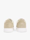 Beige Suede Metallic Logo Cupsole Trainers  Women