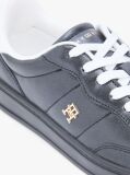 Black TH Monogram Metallic Trainers With Leather  Women