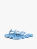 Blue Webbing Strap Signature Flip-Flops  Women