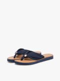 Blue TH Monogram Plaque Hemp Flip-Flops  Women