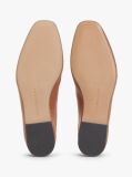 Brown Leather Elasticated Strap Ballerinas  Women