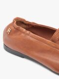 Brown Leather Elasticated Strap Ballerinas  Women