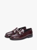 Red Patent Leather Cushioned Loafers  Women