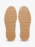 Grey TH Monogram Suede Moc Toe Loafers  Women