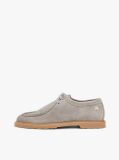 Grey TH Monogram Suede Moc Toe Loafers  Women